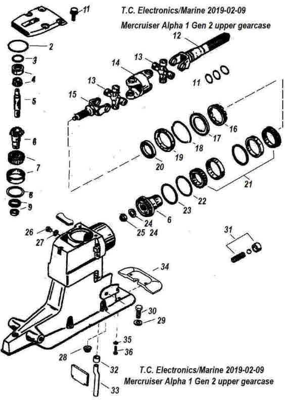 mercruiser alpha one outdrive parts diagram