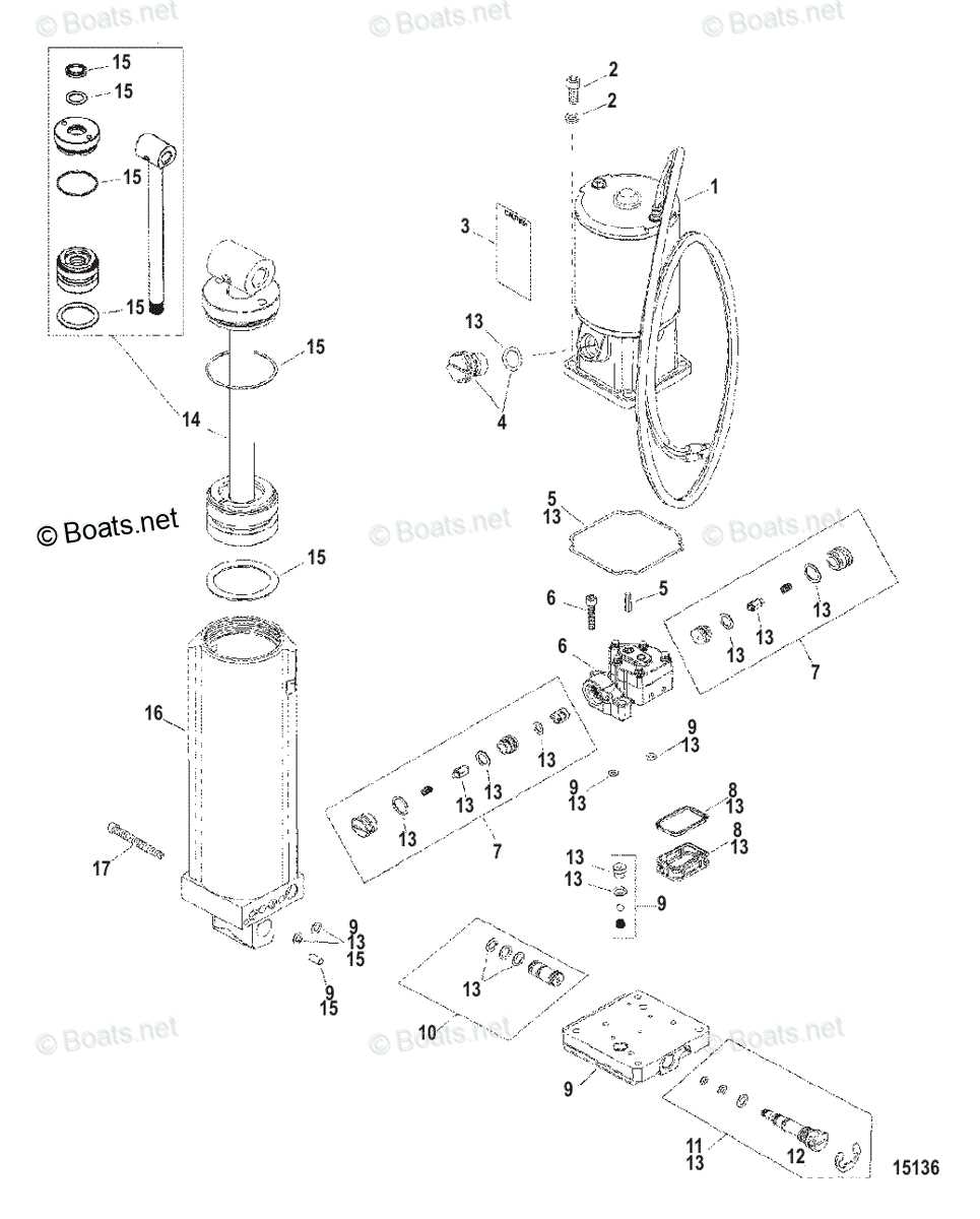 mercruiser trim pump parts diagram