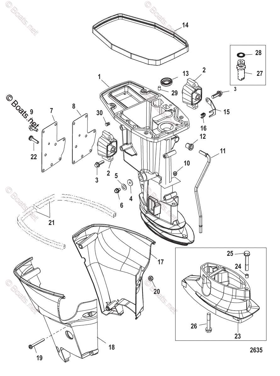 mercury 15 hp outboard parts diagram