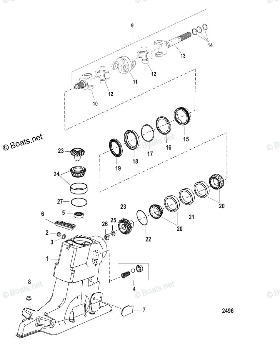 mercury inboard motor parts diagram