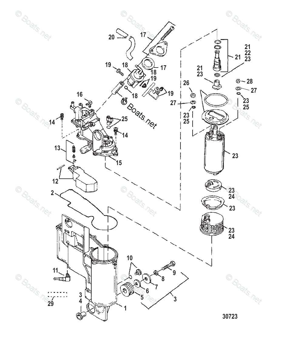 mercury optimax 150 parts diagram