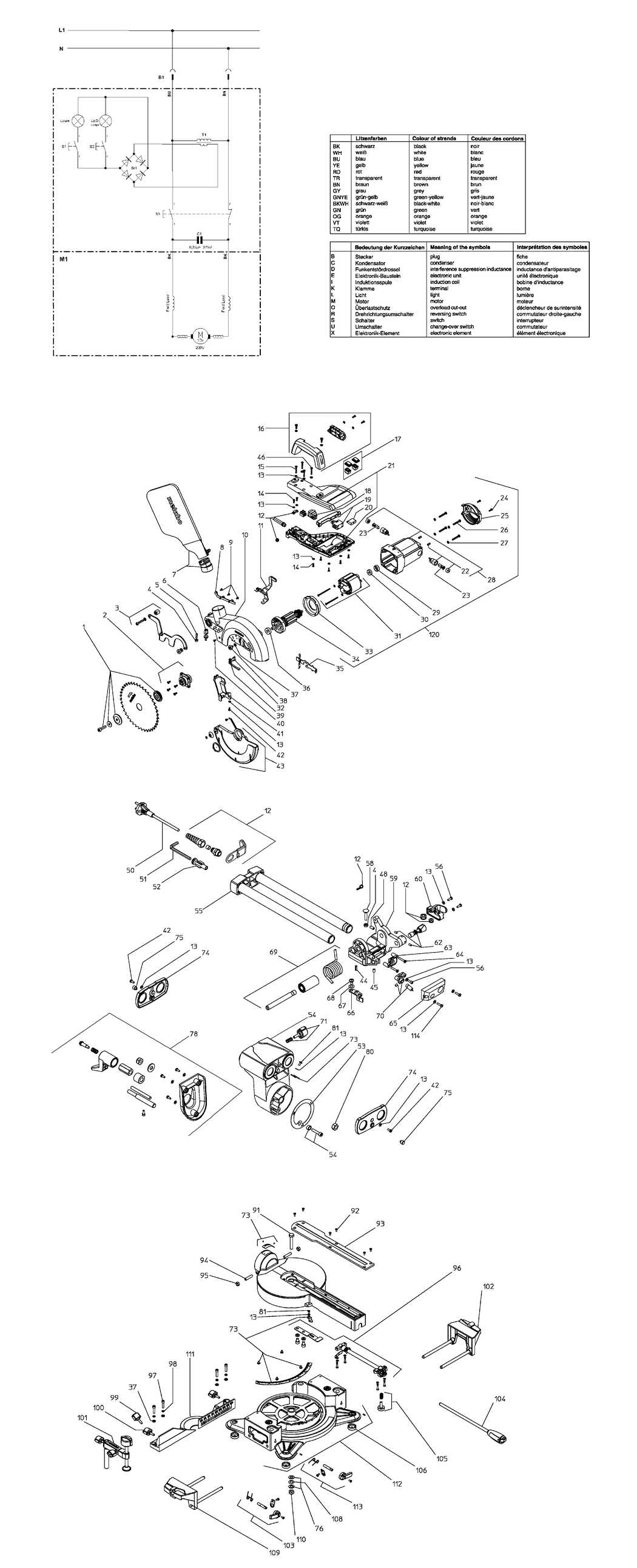 metabo parts diagram