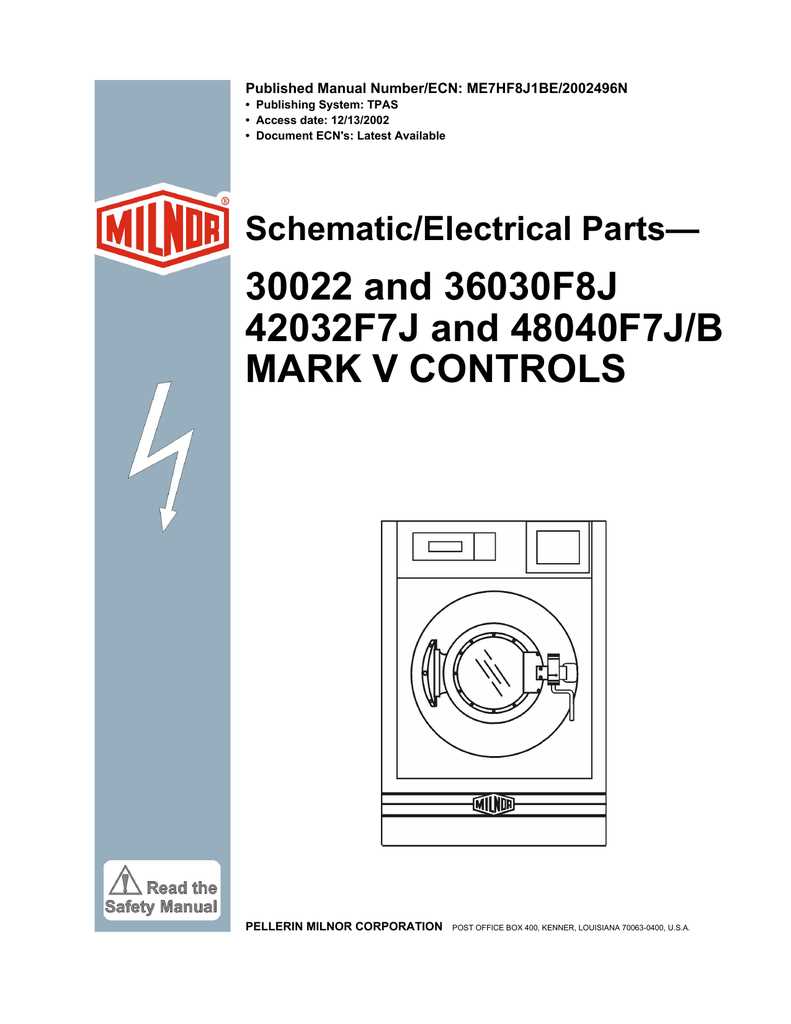 milnor washer parts diagram