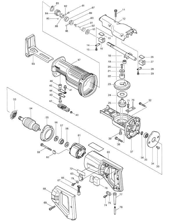 milwaukee sawzall parts diagram