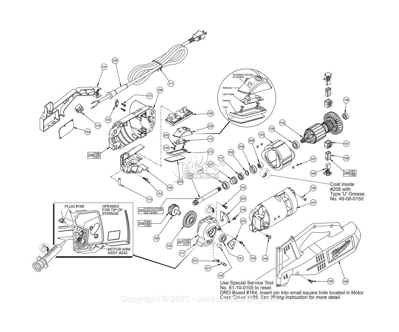 milwaukee table saw parts diagram