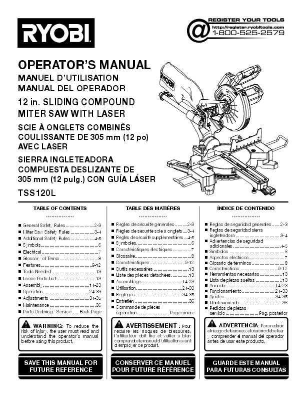 miter saw parts diagram