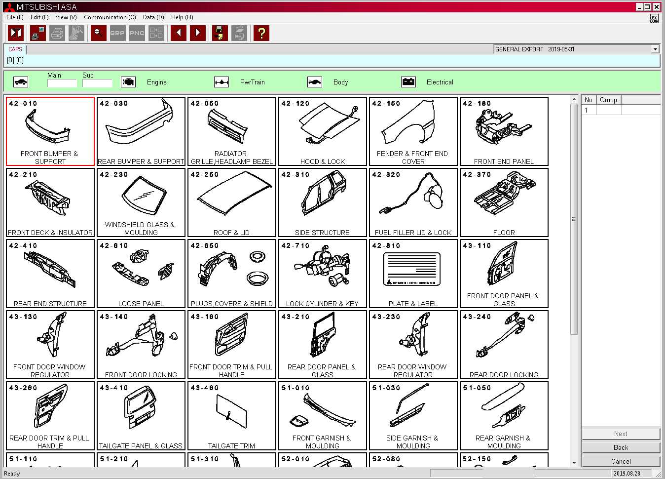 mitsubishi parts diagram