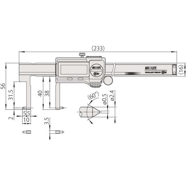 mitutoyo caliper parts diagram