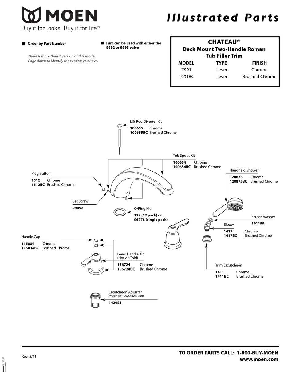 moen chateau faucet parts diagram