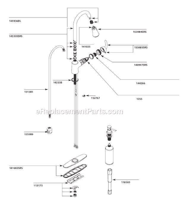 moen single handle kitchen faucet parts diagram