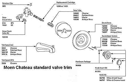 moen single handle shower faucet parts diagram