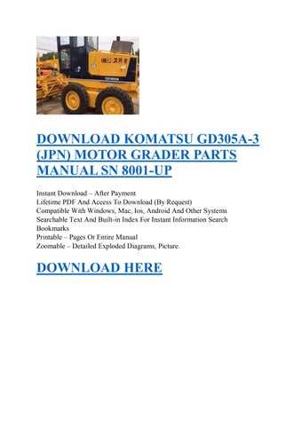 motor grader parts diagram pdf