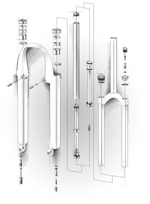 mtb fork parts diagram