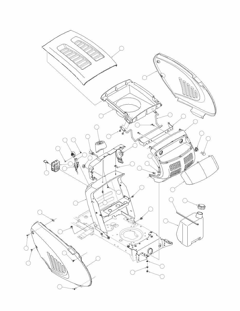 mtd push mower parts diagram