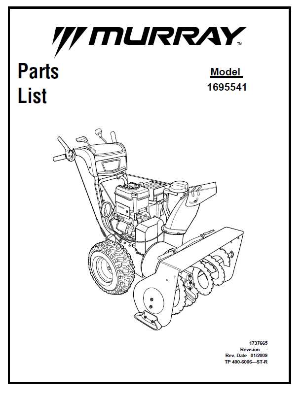 murray snowblower parts diagram