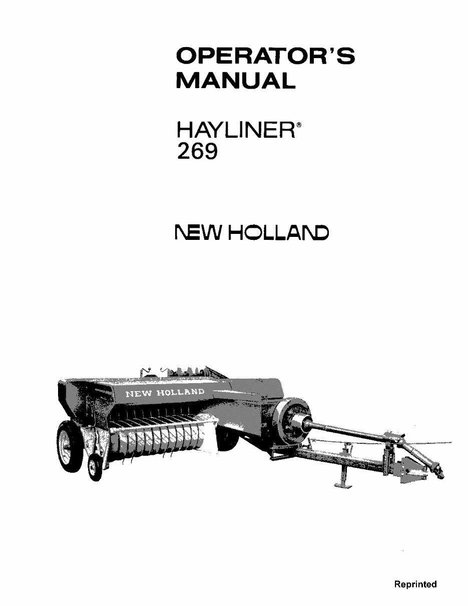 new holland 269 baler parts diagram