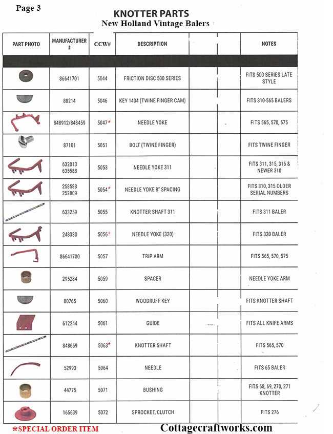 new holland 269 baler parts diagram