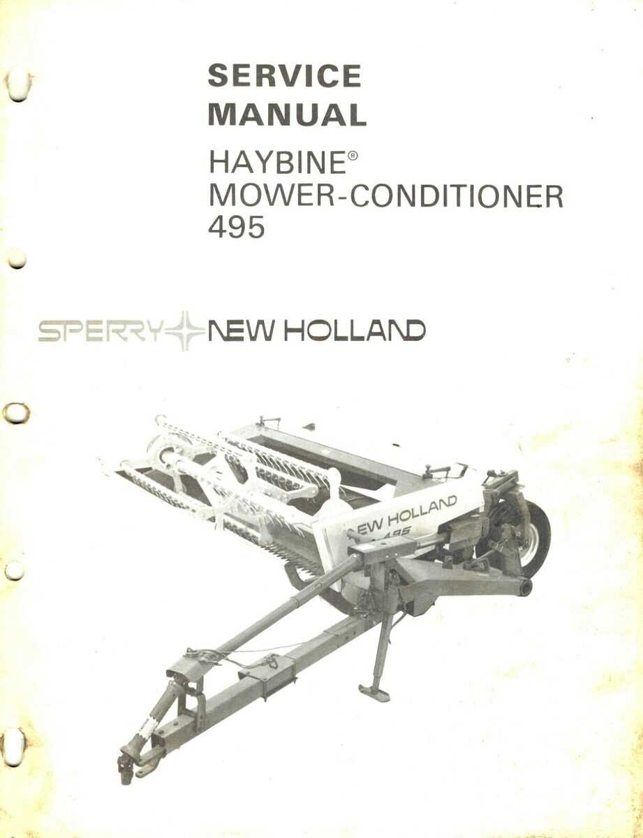 new holland 495 haybine parts diagram