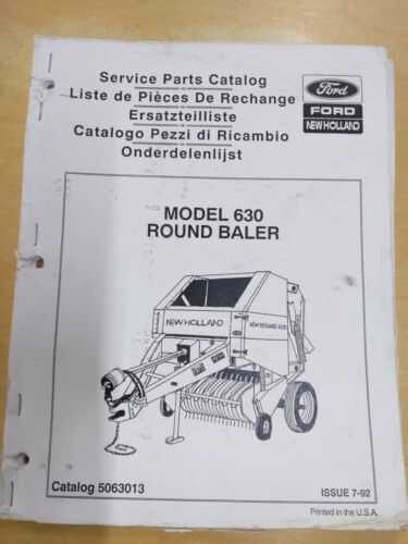 new holland 630 round baler parts diagram