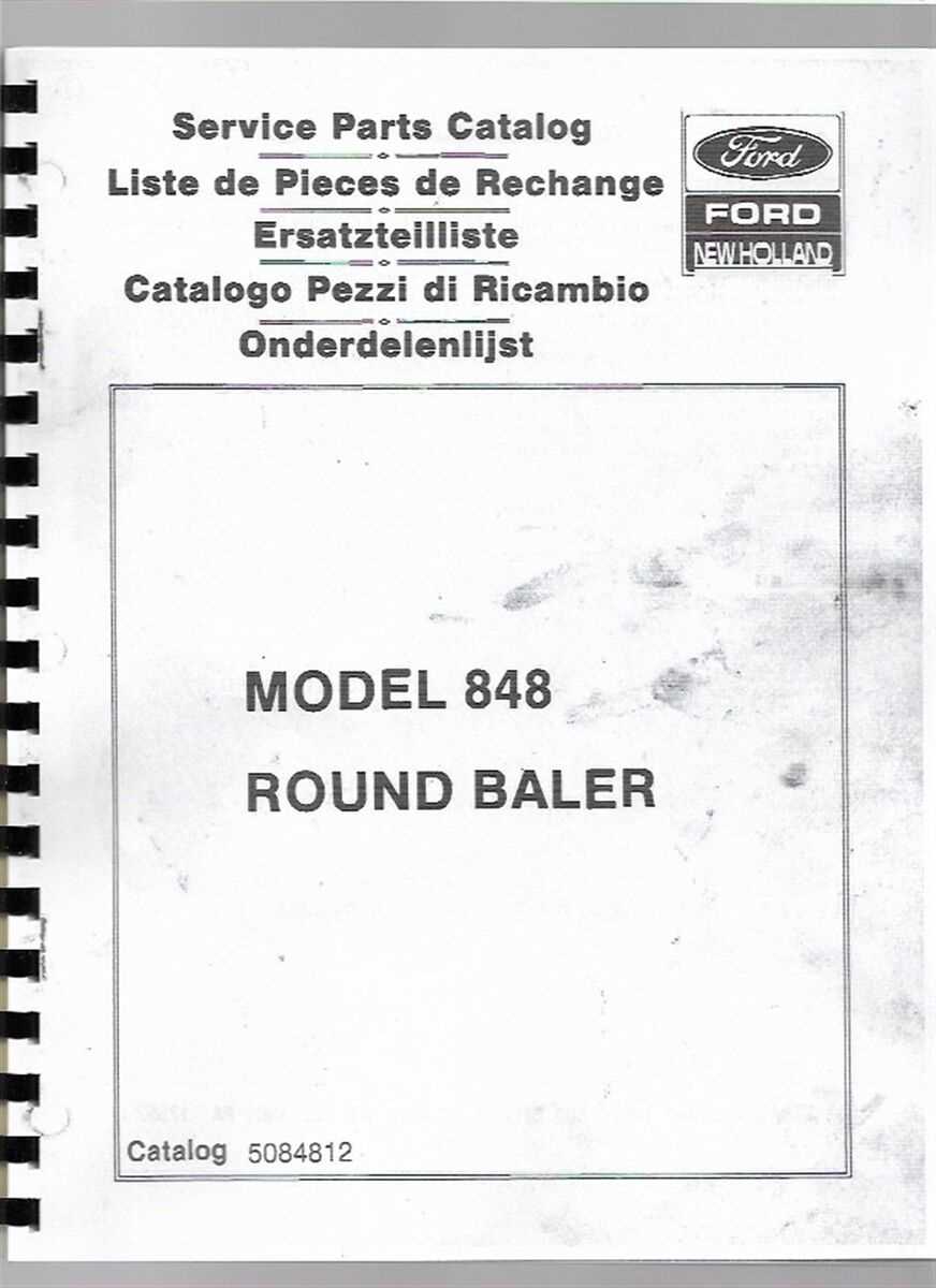 new holland 848 round baler parts diagram