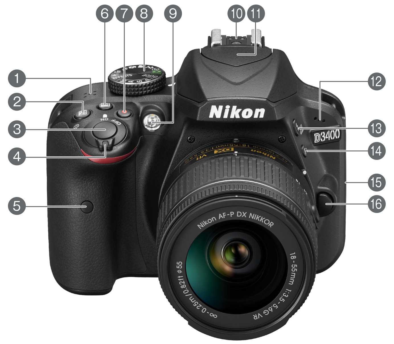 nikon d3400 parts diagram