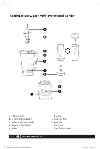 ninja creami parts diagram