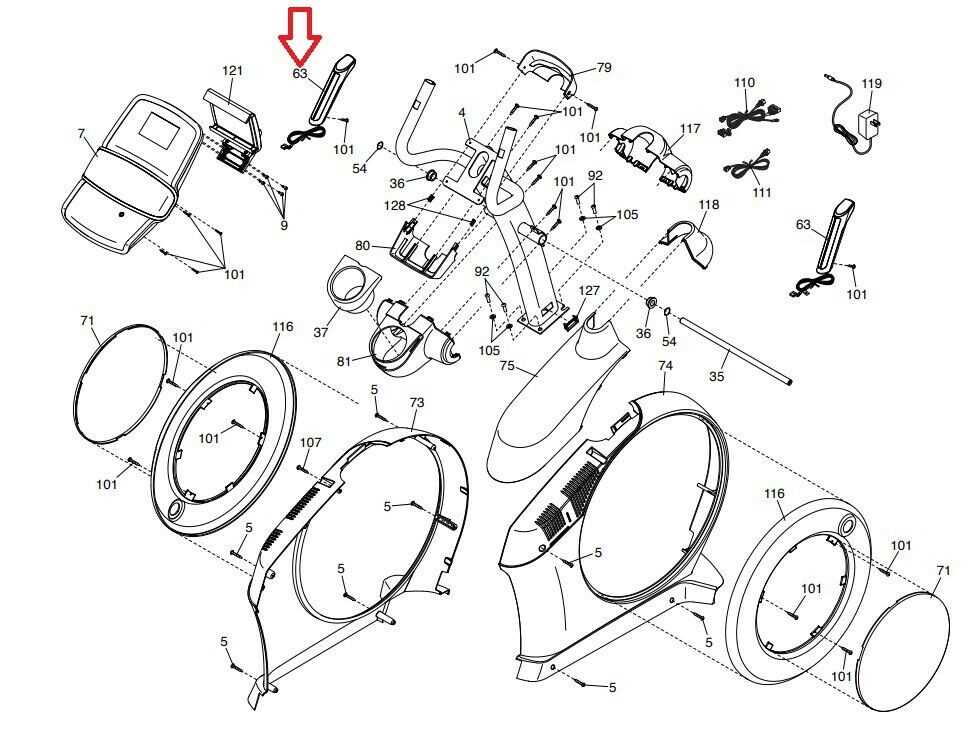 nordictrack elliptical parts diagram