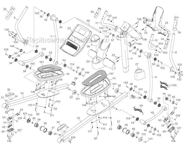 nordictrack elliptical parts diagram