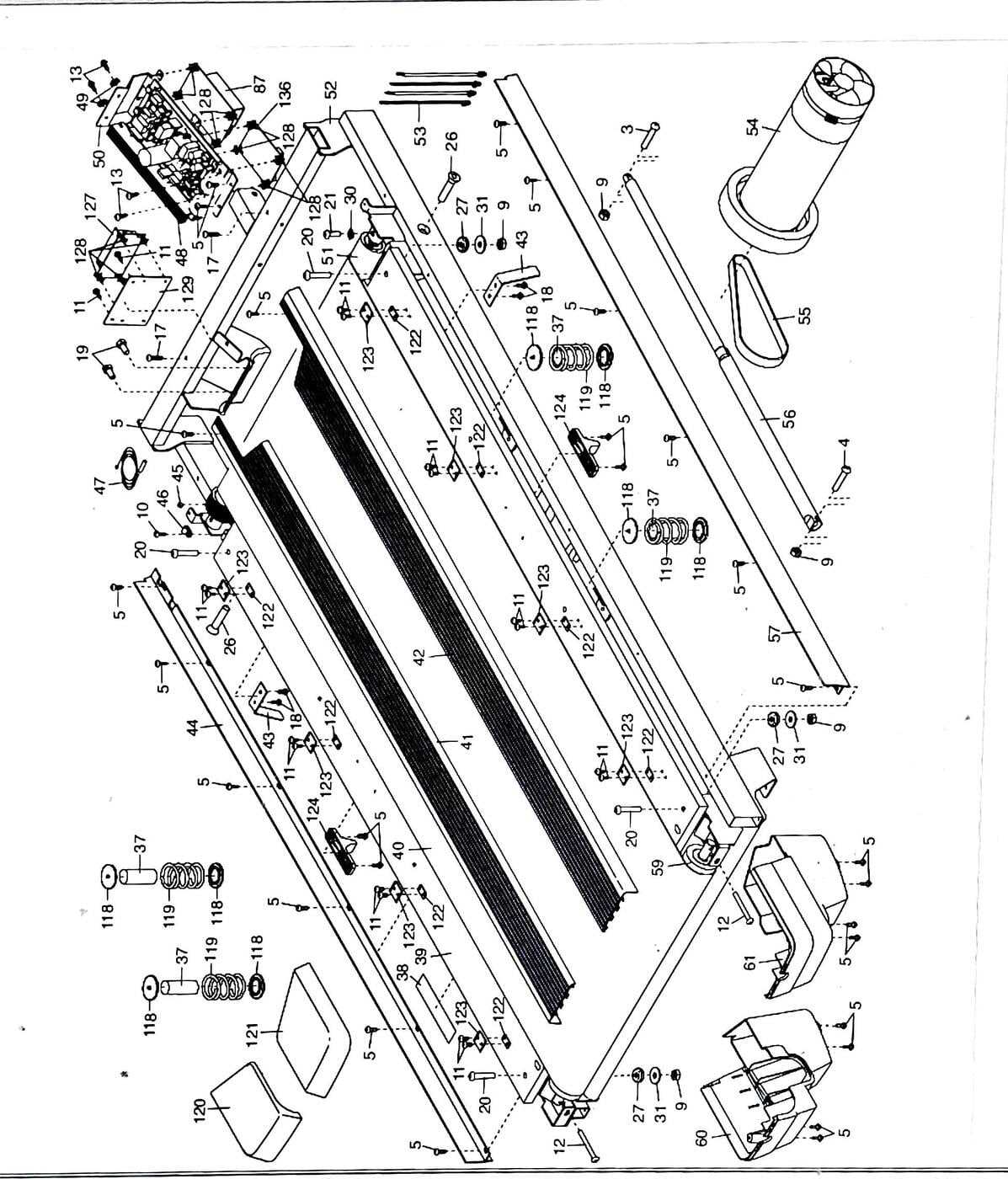 nordictrack treadmill parts diagram