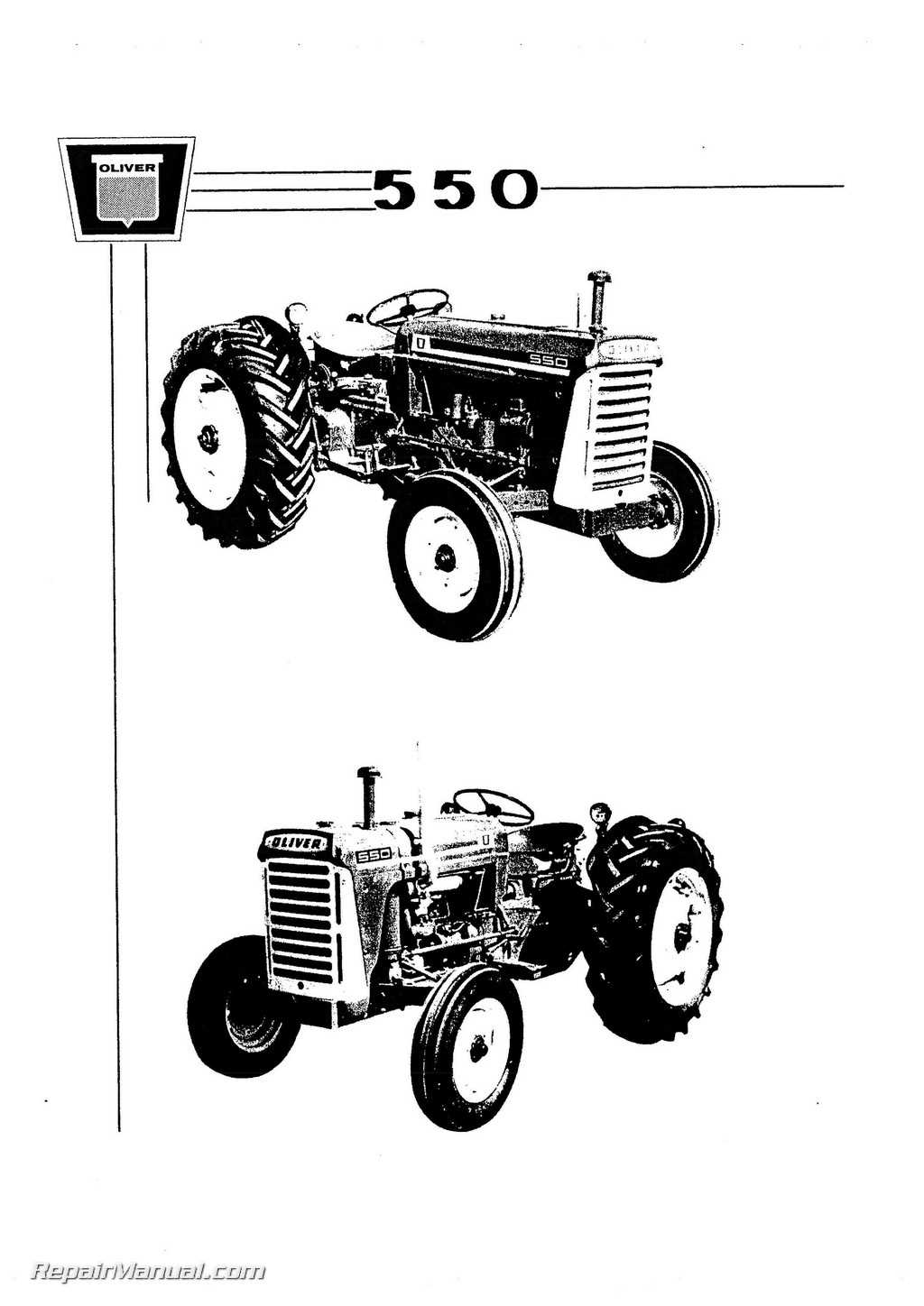 oliver 550 parts diagram