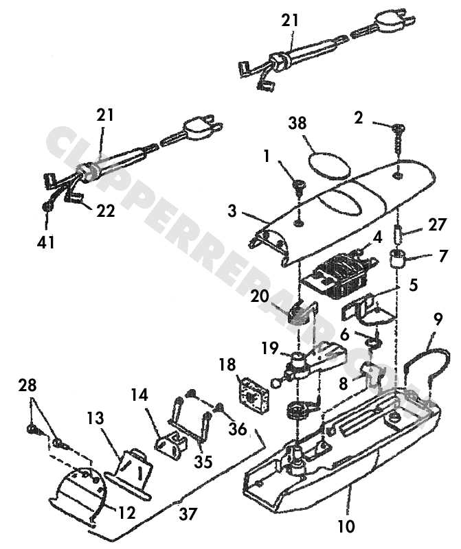 oster clippers parts diagram