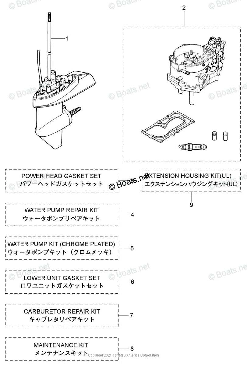 outboard motor parts diagram