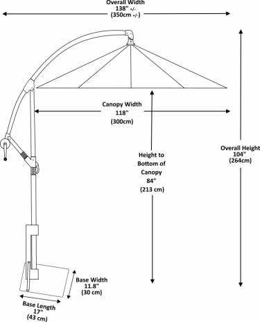 outdoor umbrella parts diagram