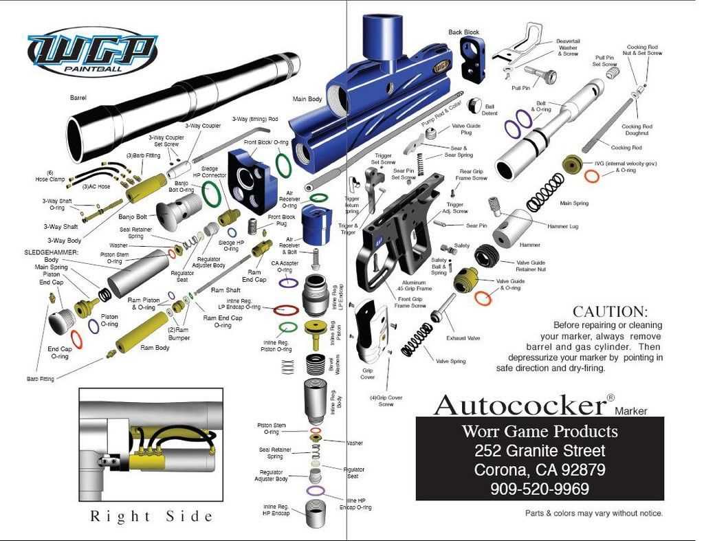 paintball gun parts diagram