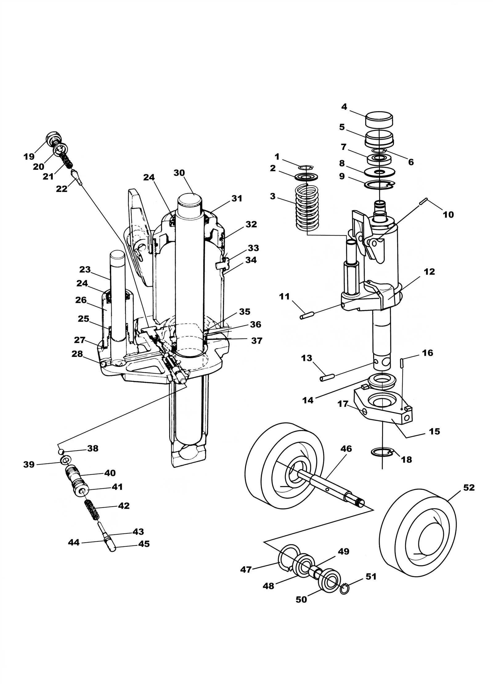 pallet truck parts diagram