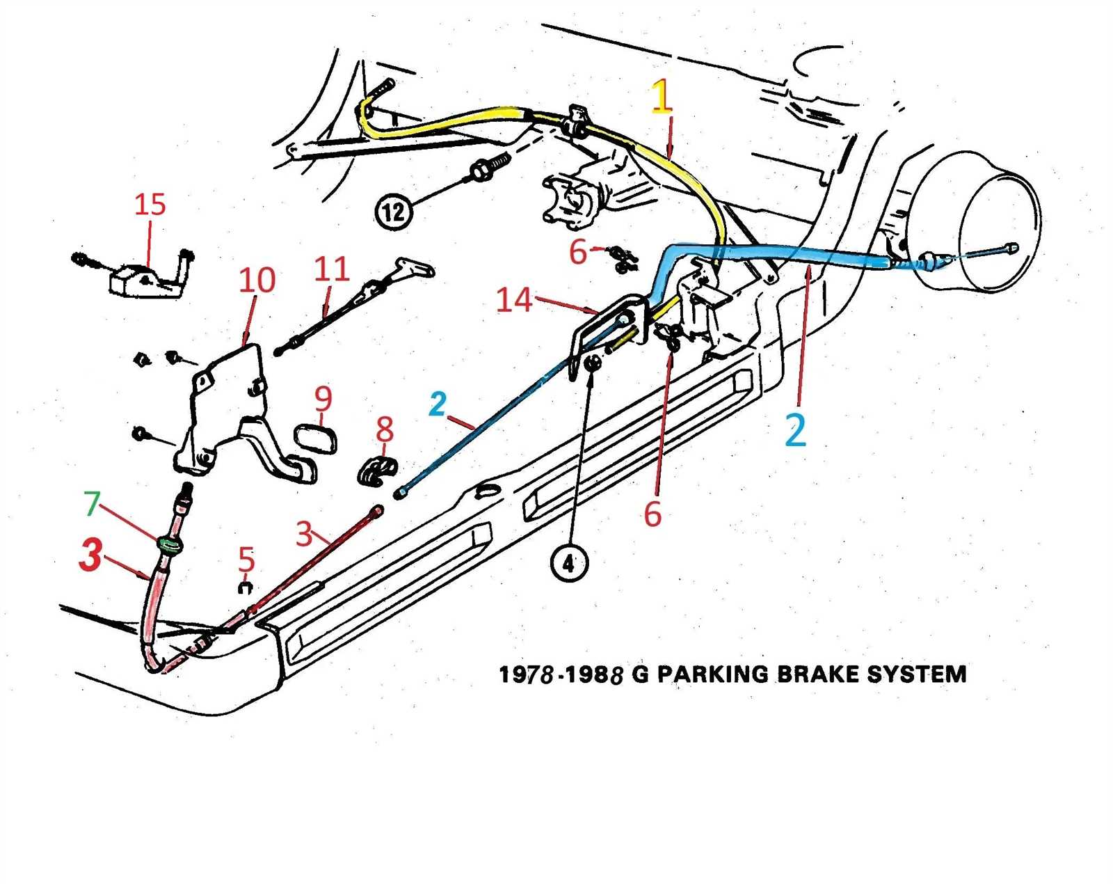 parking brake parts diagram