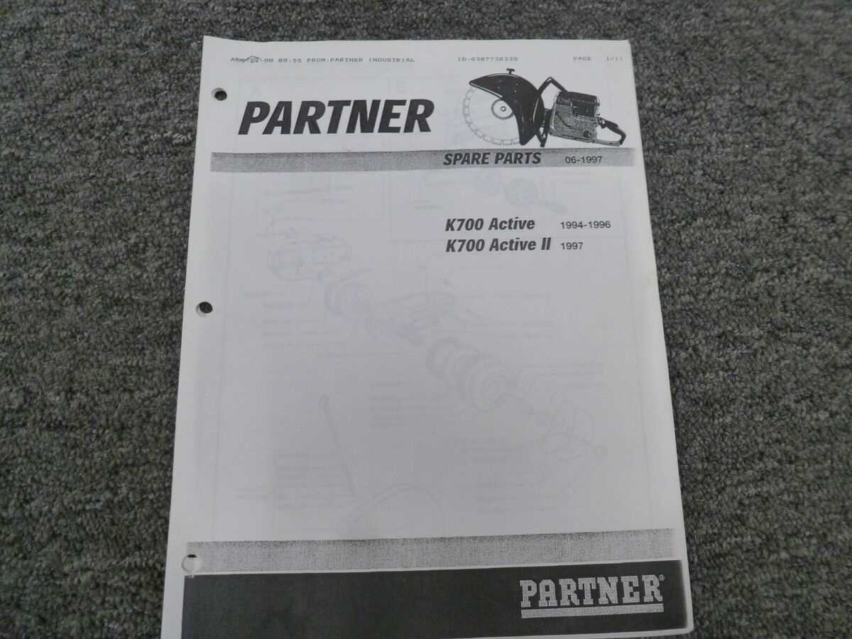 partner k700 parts diagram