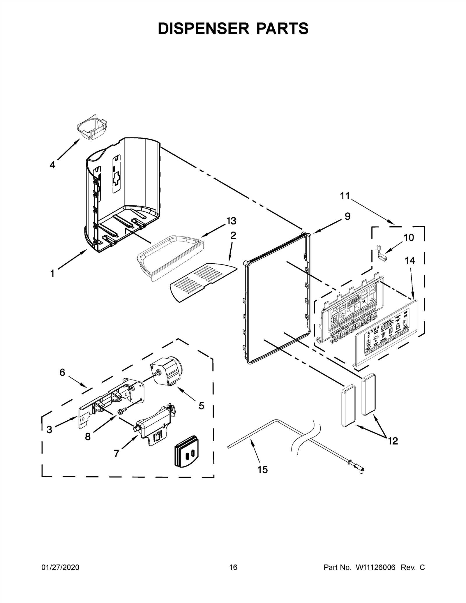 parts diagram for kenmore elite dishwasher