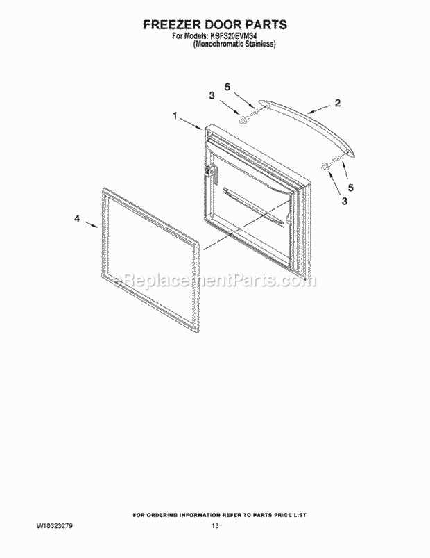 parts diagram for kitchenaid refrigerator