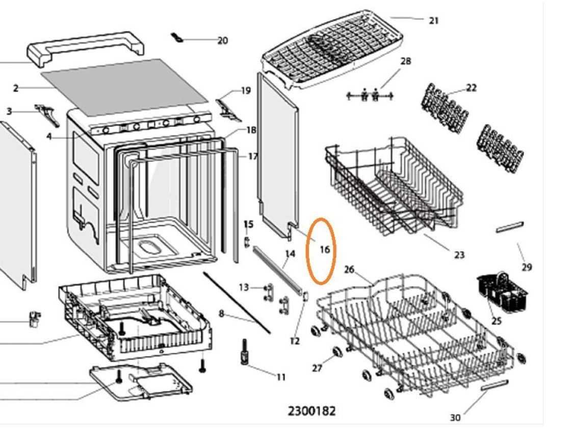 parts diagram whirlpool dishwasher