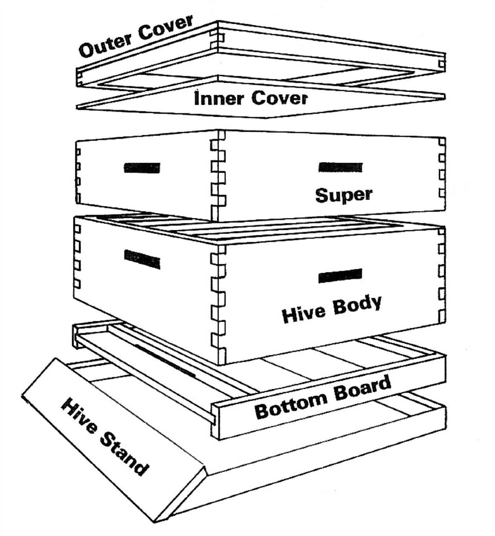 parts of a beehive diagram