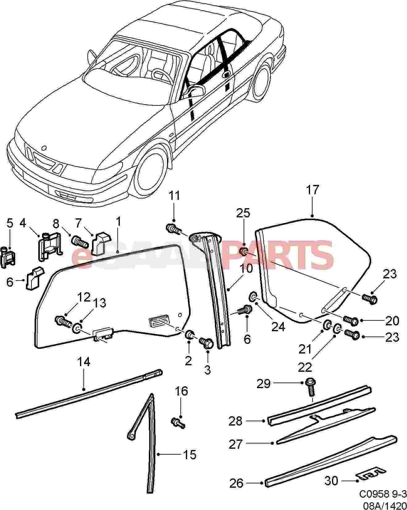 parts of a car diagram