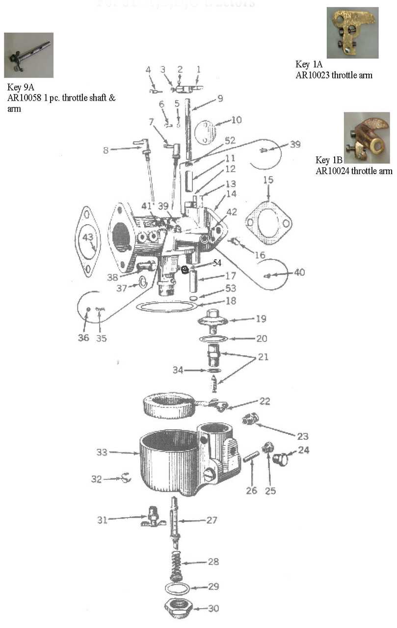 parts of a carburetor diagram