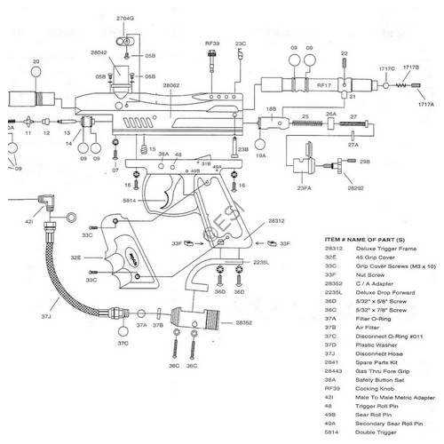 parts of a paintball gun diagram