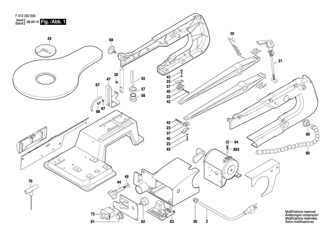 scroll saw parts diagram