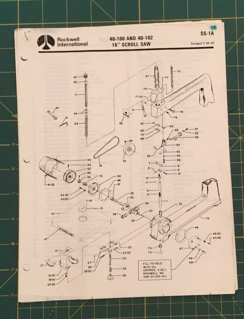 scroll saw parts diagram