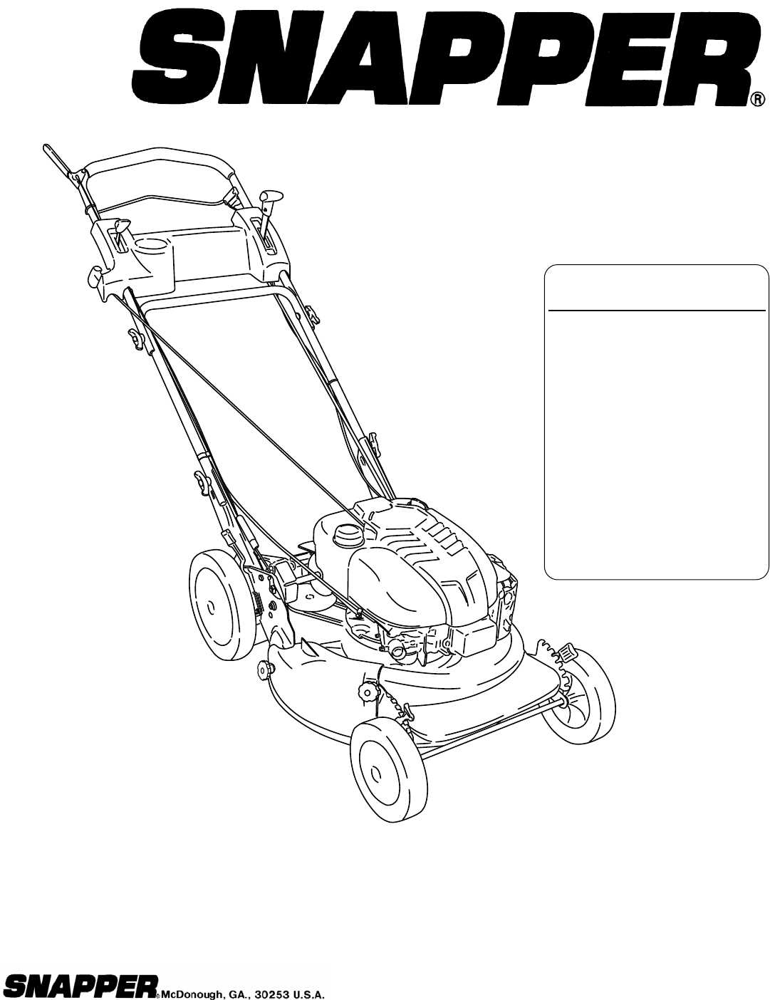 snapper self propelled lawn mower parts diagram