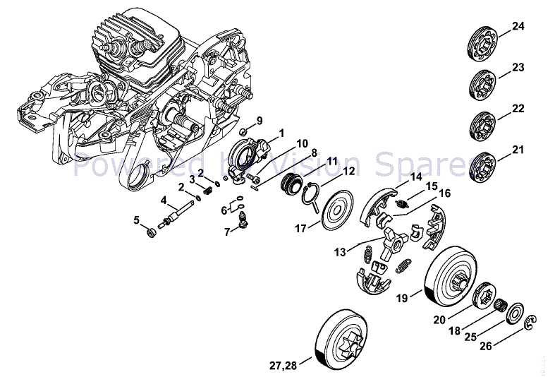 stihl ms 261 chainsaw parts diagram