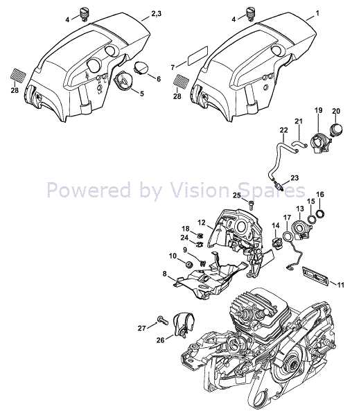 stihl ms 261 chainsaw parts diagram