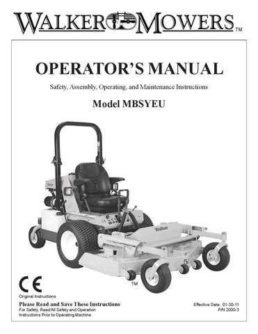 walker lawn mower parts diagram